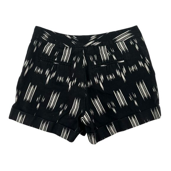Derek Lam 10 Crosby Linen Shorts Size 4 Black Patterned Bohemian Classic Cuffed - Picture 6 of 6
